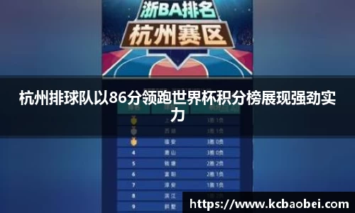 杭州排球队以86分领跑世界杯积分榜展现强劲实力